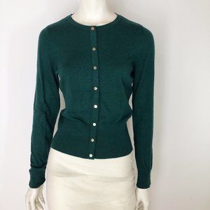 White House Black Market green long sleeve cardigan